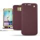 Capa em pele Samsung SM-G920A Galaxy S6 - Lie de vin ( Pantone 5115C ) 