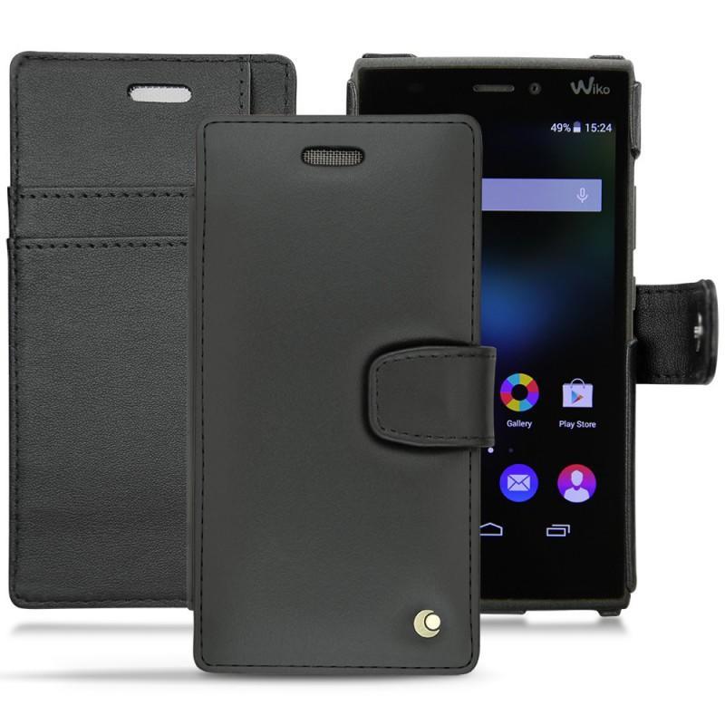 Lederschutzhülle Wiko Ridge - Noir ( Nappa - Black ) 