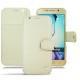 レザーケース Samsung SM-G920A Galaxy S6 - Ivoire ( Sleek P C12 - White ) 