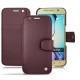 Funda de piel Samsung SM-G920A Galaxy S6 - Lie de vin ( Pantone 5115C ) 