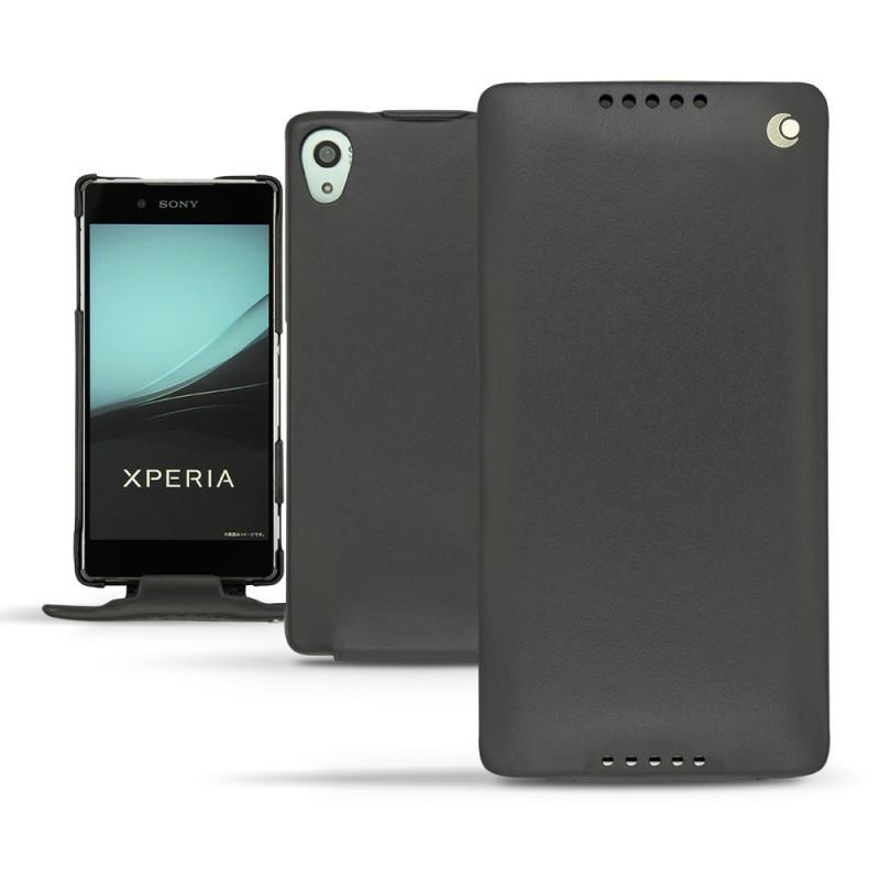 Custodia in pelle Sony Xperia Z3+ - Xperia Z4 - Noir ( Nappa - Black ) 