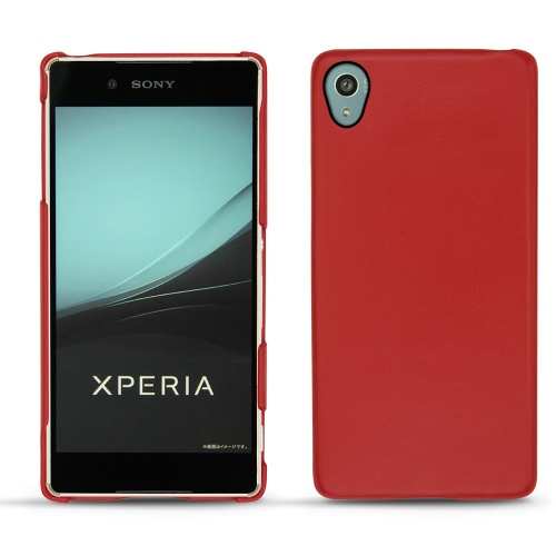 Custodia in pelle Sony Xperia Z3+ - Xperia Z4Rouge ( Nappa - Pantone #d50032 ) 