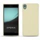 Custodia in pelle Sony Xperia Z3+ - Xperia Z4 - Beige ( Nappa - Pantone 7502C ) 