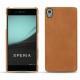 Custodia in pelle Sony Xperia Z3+ - Xperia Z4 - Mandarine vintage ( Pantone 165C ) 
