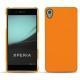 Capa em pele Sony Xperia Z3+ - Xperia Z4 - Orange fluo
