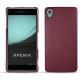 Housse cuir Sony Xperia Z3+ - Xperia Z4 - Lie de vin ( Pantone 5115C ) 