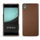 Sony Xperia Z3+ - Xperia Z4 leather case - Châtaigne ( Pantone 476C ) 