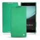 Housse cuir Sony Xperia Z3+ - Xperia Z4 - Menthe vintage ( Pantone 562C ) 