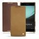 Housse cuir Sony Xperia Z3+ - Xperia Z4 - Sable vintage ( Roughtcut - Gaucho#57254 ) 