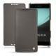 Sony Xperia Z3+ - Xperia Z4 leather case - Anthracite ( Pantone 424C ) 