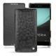 Housse cuir Sony Xperia Z3+ - Xperia Z4 - Autruche nero