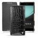 Sony Xperia Z3+ - Xperia Z4 leather case - Crocodile nero
