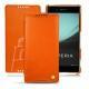 Housse cuir Sony Xperia Z3+ - Xperia Z4 - Arange clouquié