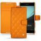 Capa em pele Sony Xperia Z3+ - Xperia Z4 - Orange fluo - Couture