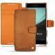 Sony Xperia Z3+ - Xperia Z4 leather case - Mandarine vintage ( Pantone 165C ) 