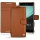 Funda de piel Sony Xperia Z3+ - Xperia Z4 - Marron ( Nappa - Pantone 1615C ) 