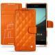 Custodia in pelle Sony Xperia Z3+ - Xperia Z4 - Arange clouquié - Couture