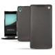 Housse cuir Sony Xperia Z3+ - Xperia Z4 - Anthracite ( Pantone 424C ) 