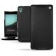 Lederschutzhülle Sony Xperia Z3+ - Xperia Z4 - Ebène ( Sleek P C12 - Black ) 