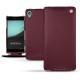 Sony Xperia Z3+ - Xperia Z4 leather case - Lie de vin ( Pantone 5115C ) 