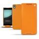Lederschutzhülle Sony Xperia Z3+ - Xperia Z4 - Orange fluo