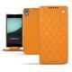 Funda de piel Sony Xperia Z3+ - Xperia Z4 - Orange fluo - Couture