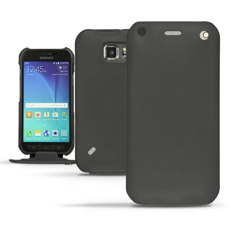 가죽 커버 Samsung SM-G890 Galaxy S6 Active - Noir ( Nappa - Black ) 