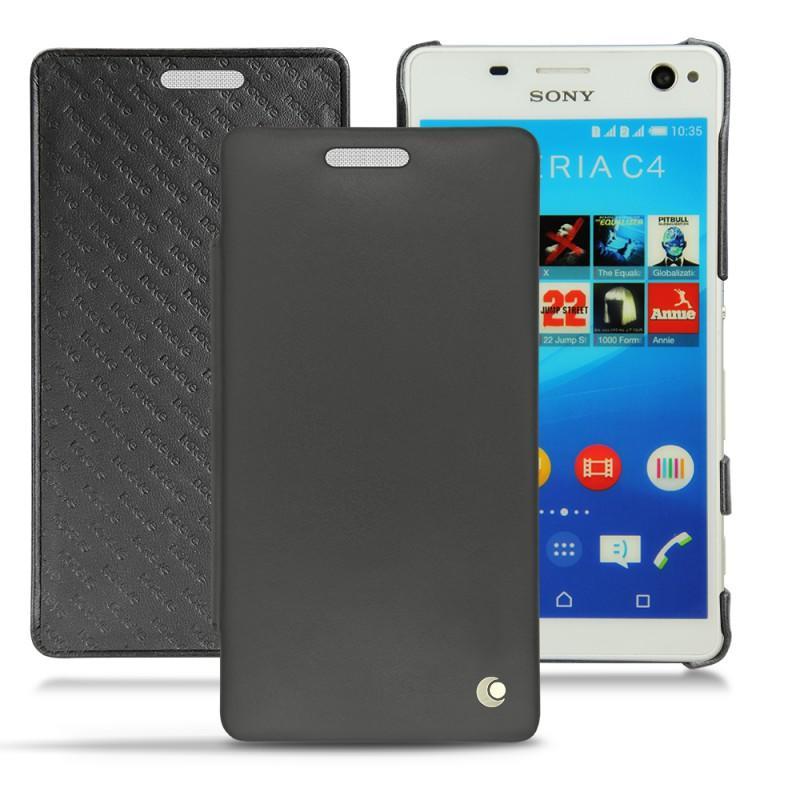 Lederschutzhülle Sony Xperia C4 - Noir ( Nappa - Black ) 