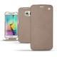 Samsung Galaxy S6 Edge leather case - Taupe vintage ( Pantone 7530C ) 