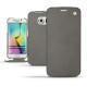 Custodia in pelle Samsung Galaxy S6 Edge - Acier vintage ( Pantone 403C ) 