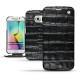 Lederschutzhülle Samsung Galaxy S6 Edge - Crocodile nero
