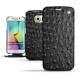 Capa em pele Samsung Galaxy S6 Edge - Autruche nero