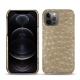 Lederschutzhülle Apple iPhone 12 Pro Max - Autruche desert