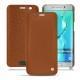 가죽 커버 Samsung Galaxy S6 Edge Plus - Marron ( Nappa - Pantone 1615C ) 