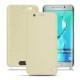 Housse cuir Samsung Galaxy S6 Edge Plus - Ivoire ( Sleek P C12 - White ) 