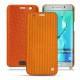 Custodia in pelle Samsung Galaxy S6 Edge Plus - Abaca arancio