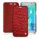Funda de piel Samsung Galaxy S6 Edge Plus - Autruche ciliegia