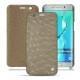 Samsung Galaxy S6 Edge Plus leather case - Autruche desert