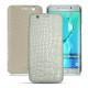 Lederschutzhülle Samsung Galaxy S6 Edge Plus - Crocodile milk