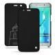 Housse cuir Samsung Galaxy S6 Edge Plus - Negre poudro