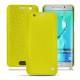 Housse cuir Samsung Galaxy S6 Edge Plus - Jaune fluo