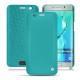 Custodia in pelle Samsung Galaxy S6 Edge Plus - Bleu fluo