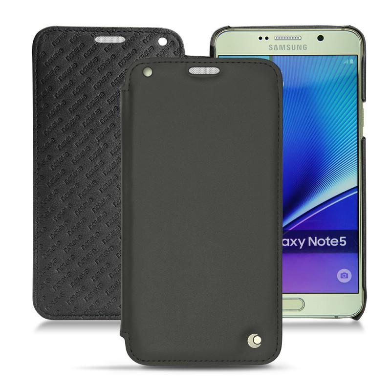 Samsung SM-N920 Galaxy Note 5 leather case - Noir ( Nappa - Black ) 