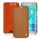 Custodia in pelle Samsung Galaxy S6 Edge Plus - Mandarine vintage ( Pantone 165C ) 