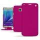 Housse cuir Samsung SM-N920 Galaxy Note 5 - Rose fluo