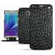 Housse cuir Samsung SM-N920 Galaxy Note 5 - Autruche nero
