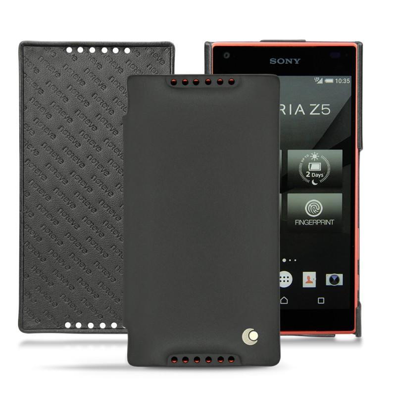 Custodia in pelle Sony Xperia Z5 Compact - Noir ( Nappa - Black ) 