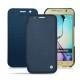 レザーケース Samsung SM-G920A Galaxy S6 - Jean vintage ( Roughtcut - Pantone 285U  ) 