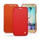 Samsung SM-G920A Galaxy S6 leather case - Tomate ( Pantone 187C ) 