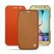 Housse cuir Samsung SM-G920A Galaxy S6 - Mandarine vintage ( Pantone 165C ) 